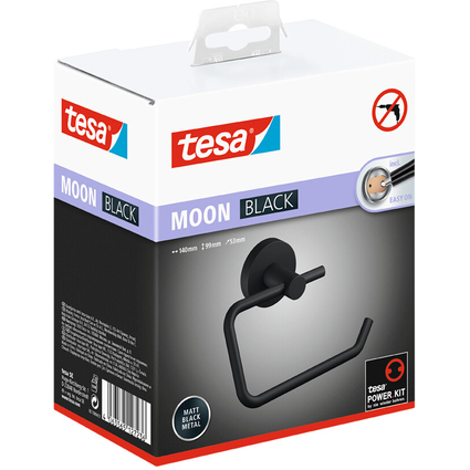 tesa WC-Papierrollenhalter MOON BLACK, schwarz