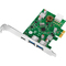 LogiLink USB 3.2 PCI-Express Karte, 3 Port, 5 GBit/Sek.