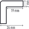 DURABLE Eckschutzprofil C19, Lnge: 1 m, schwarz/gelb, eckig