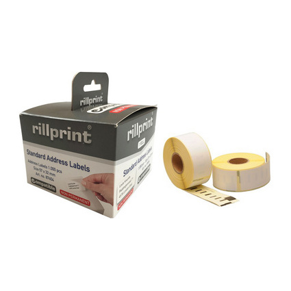 rillprint Rollenetiketten, 57 x 32 mm, wei, non-permanent