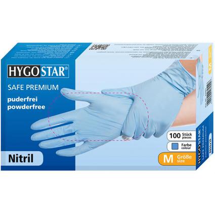 HYGOSTAR Nitril-Handschuh SAFE PREMIUM, XL, blau