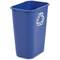 Rubbermaid Papierkorb, 39 Liter, rechteckig, PE, blau