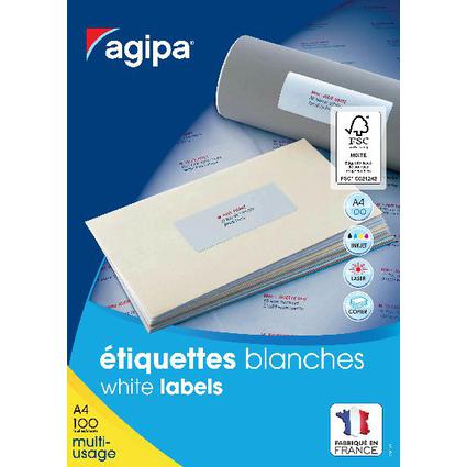 agipa Universal-Etiketten, 70 x 16,9 mm, wei, rechteckig